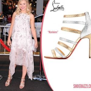 Christian Louboutin Gold Silver Mariniere Glitter